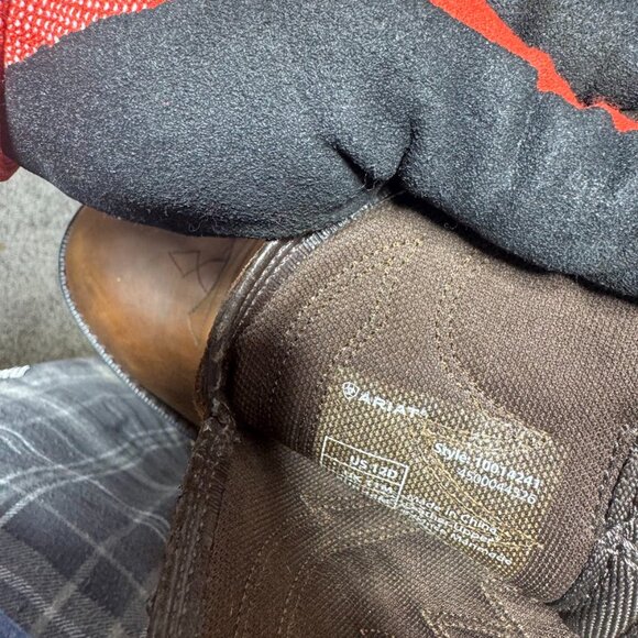 Ariat Groundbreaker Safety Toe Brown Leather Work Boots Men's Size 12 - Picture 7 of 9